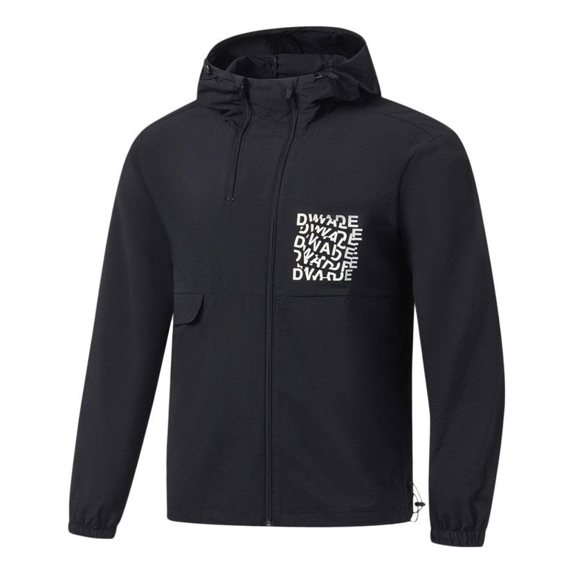 Vetrovka Li-Ning Wade Graphic Full Zip Hoodie Črna | AFDT319-1