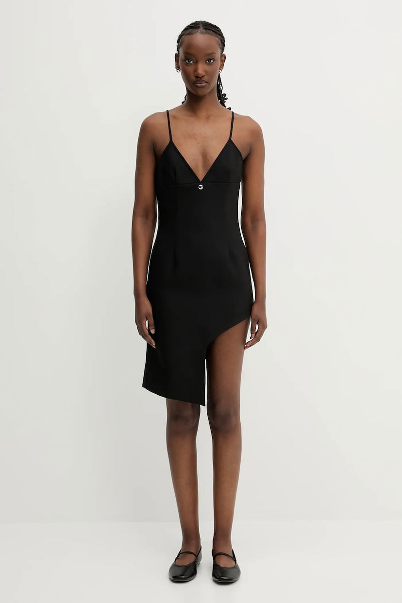 Obleke Coperni Coperni Tailored Asymmetric Mini Dress Črna | COPR187F3004