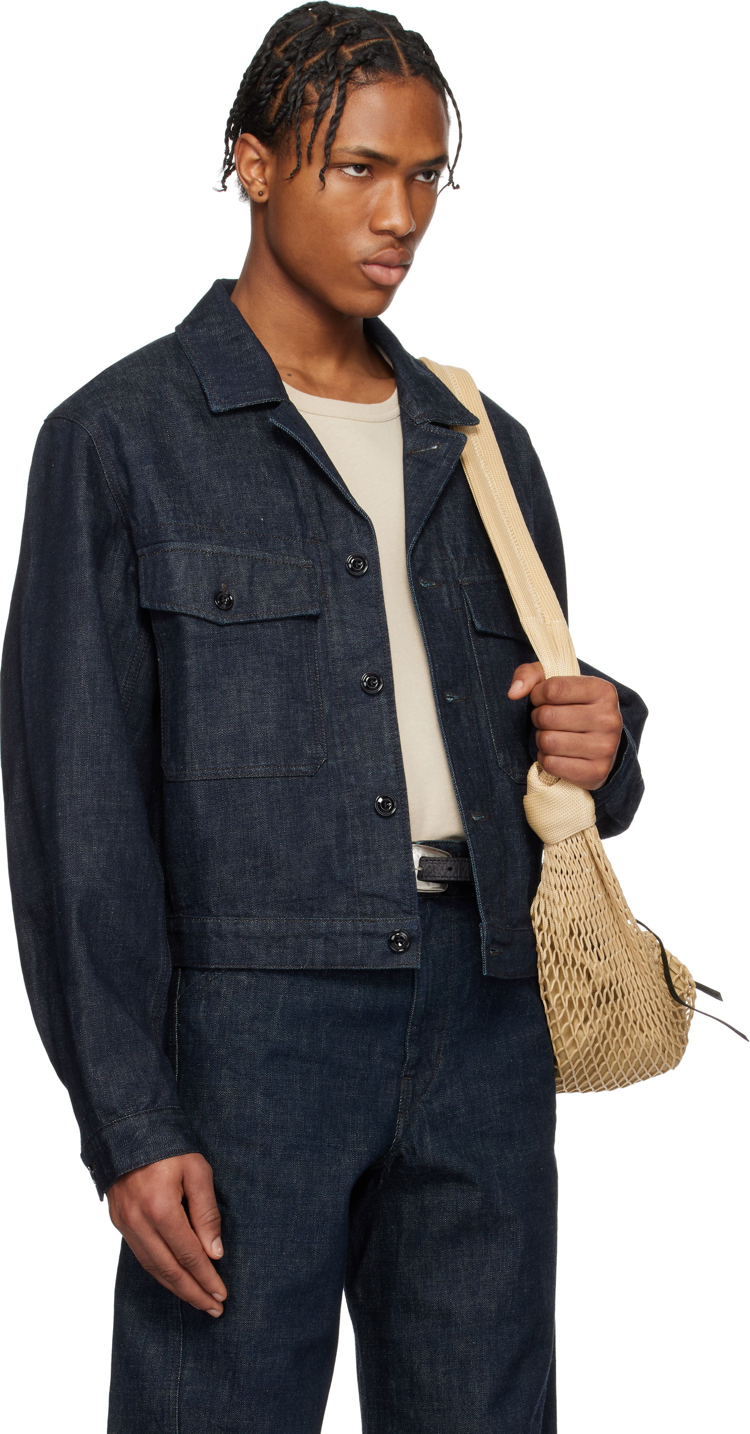 Torba za čez ramo LEMAIRE Lemaire Trucker Denim Jacket Bež | OW1142 LD068, 1