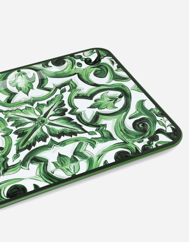 Home decor Dolce & Gabbana Dolce & Gabbana Medium Rectangular Decorative Tray Zelena | TC0018TCA69UV001, 3