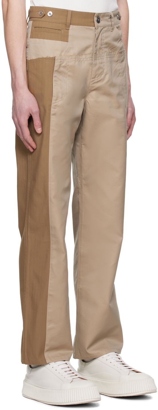 Cargo hlače Feng Chen Wang Feng Chen Wang Paneled Trousers Bež | FUS15TR02, 1