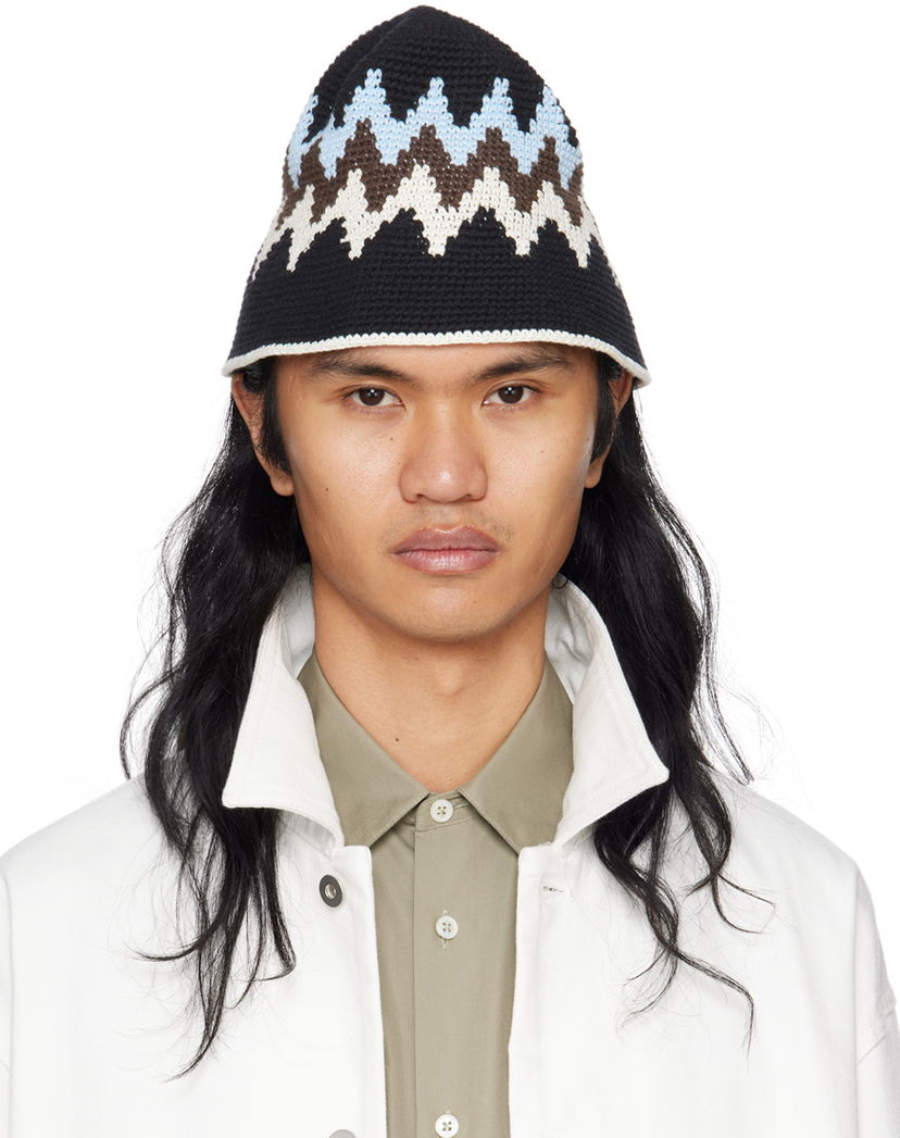 Klobuk Jil Sander Crochet Bucket Hat Črna | J47ZZ0112_J15412