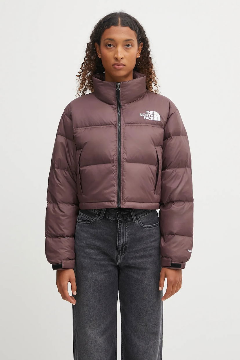 Puhovka The North Face The North Face Nuptse Cropped Puffer Jacket Rjava | NF0A5GGEBQ71