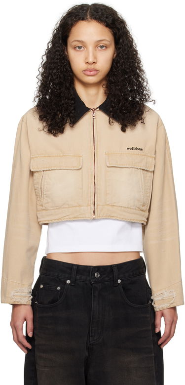 Jakna We11done We11done Distressed Cropped Jacket Bež | WD-DJ0-24-309-W-BG, 0