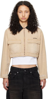 We11done Distressed Cropped Jacket