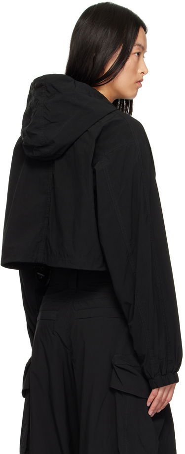 Pulover Alexander Wang Alexander Wang Logo Cropped Hooded Jacket Črna | 4WC3242087, 2