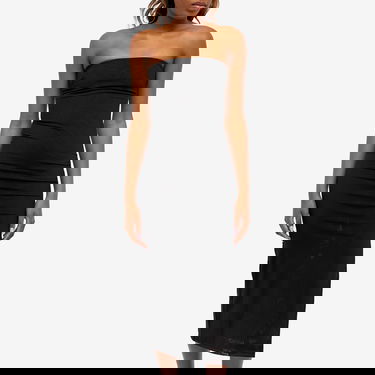 Obleke Miaou Miaou Lila Strapless Sheer Mesh Midi Dress, Size Large Črna | 5025PM3BLK, 2