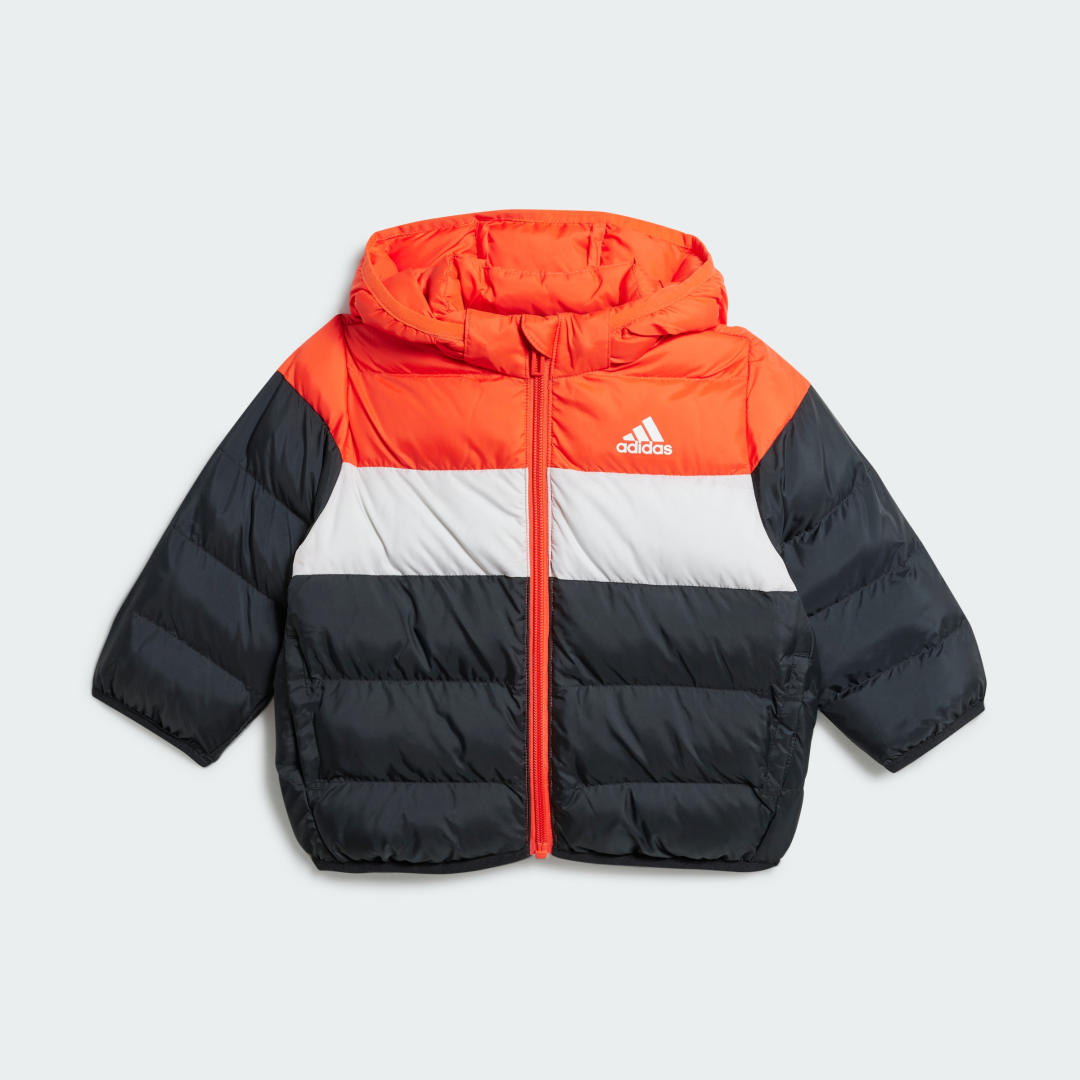Puhovka adidas Performance Synthetic Down Hooded Puffer Jacket Oranžna | IX3301, 0