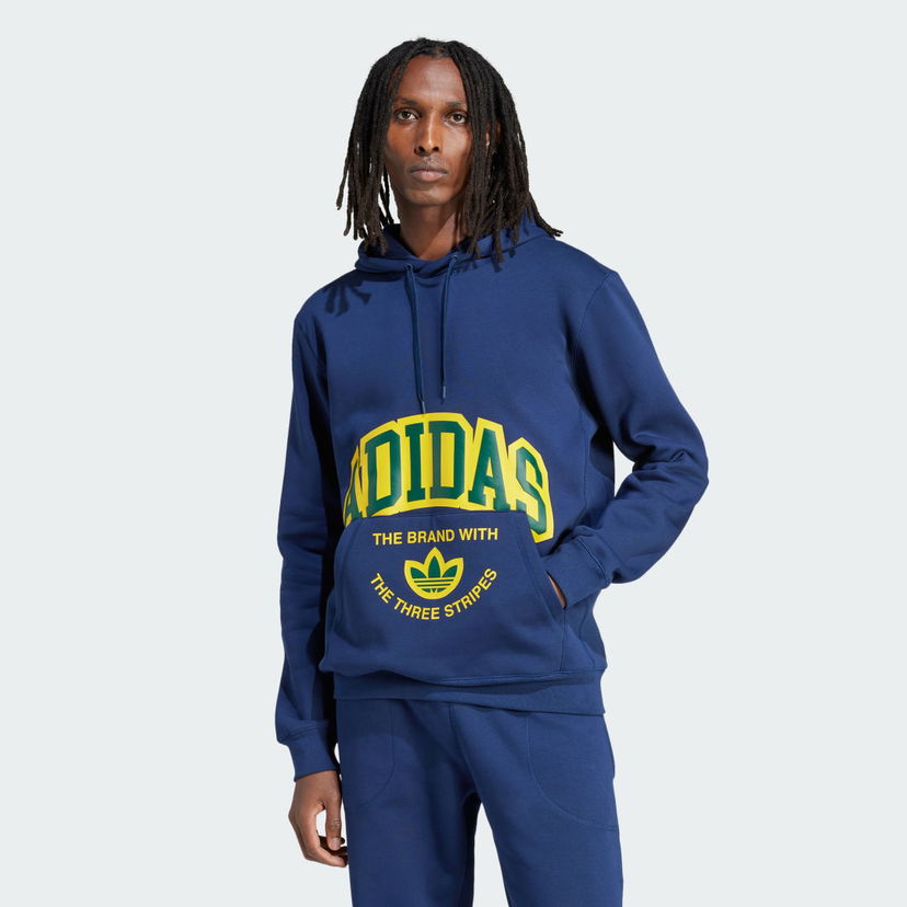 Pulover adidas Originals VRCT Hoodie Mornarica | IS0235