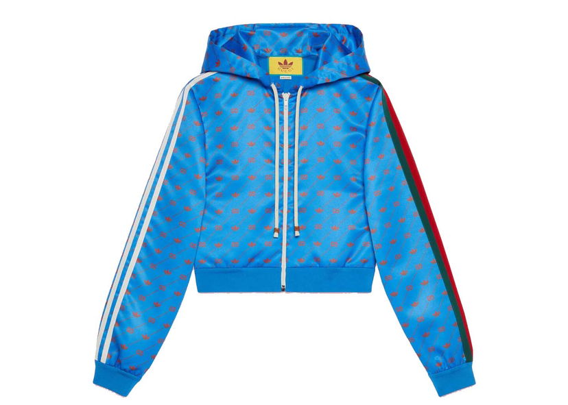 Jakna Gucci adidas x Zip Jacket Blue Modra | 693421 XJEBI 6269