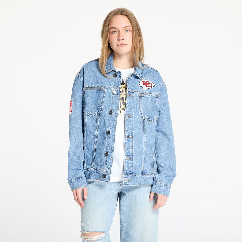 Jakna New Era New Era Kansas City Chiefs Denim Jacket Modra | 60667895