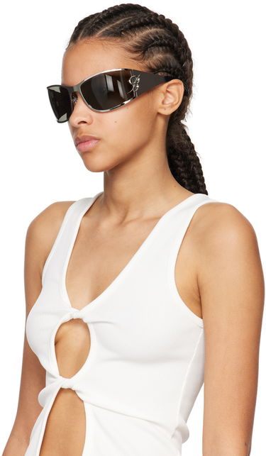 Sončna očala Blumarine Metal Wraparound Sunglasses Siva | P444W268A, 3