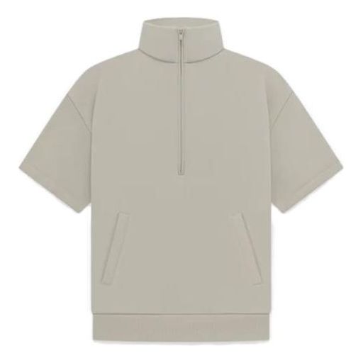 Pleteni pulover Fear of God Essentials 3/4 Sleeve Half Zip Pullover Siva | 192BT224313F