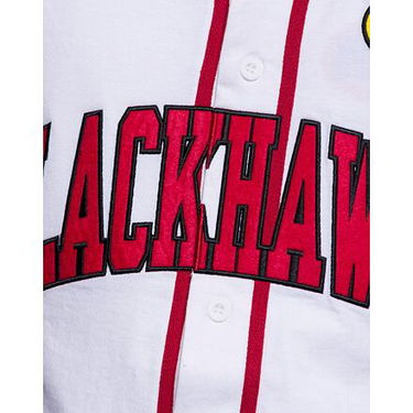 Dres Mitchell & Ness Practice Day Button Front Jersey CHICAGO BLACKHAWKS Bela | TBTF4994-CBHYYPPPWHIT, 1