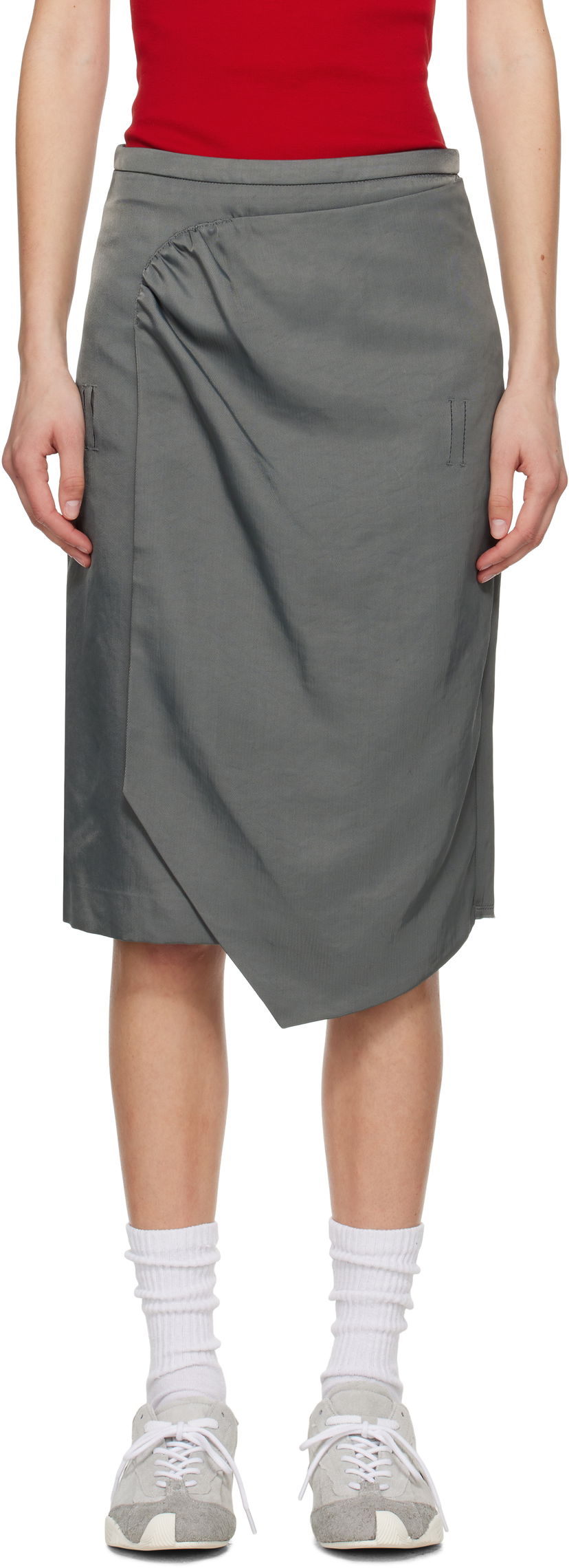 Krila ADER ERROR ADER error Product. 67 Midi Wrap Skirt Siva | BO01SSSK0201CC
