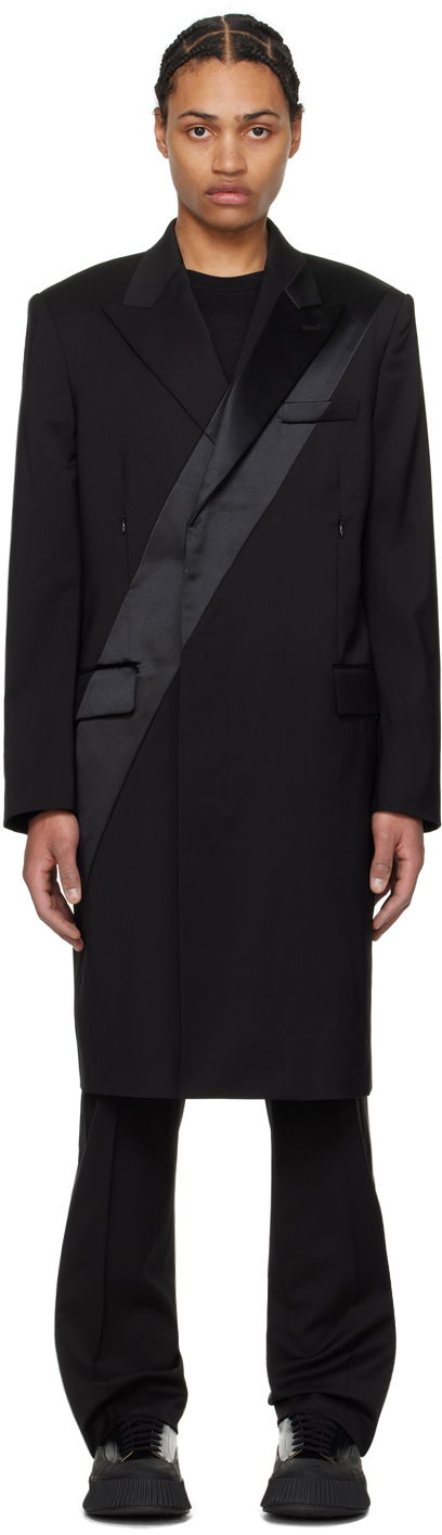 Plašči Helmut Lang Helmut Lang Tuxedo Car Coat Črna | O01HM402