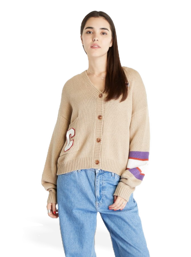 Pleteni pulover Champion Cardigan Top Bež | 116639 CHA MS066