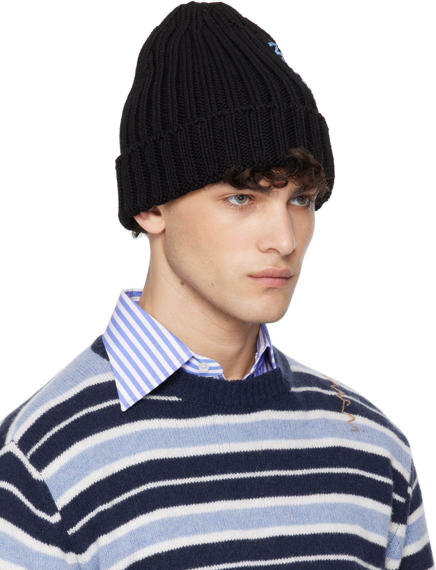 Beanie Marni Marni Cotton Knit Beanie Črna | CLZC0158A0 UFC850, 1
