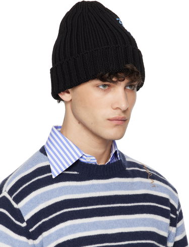 Beanie Marni Marni Cotton Knit Beanie Črna | CLZC0158A0 UFC850, 1