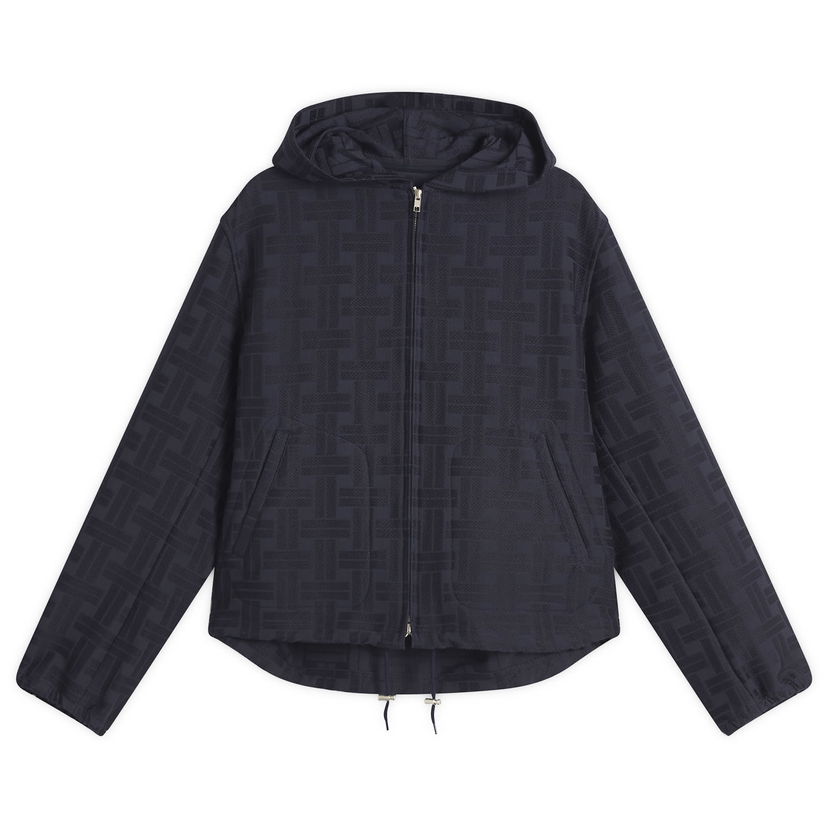 Vetrovka KENZO Kenzo Weave Hooded Shirt, Size Large Mornarica | FF55CH5329JX-79