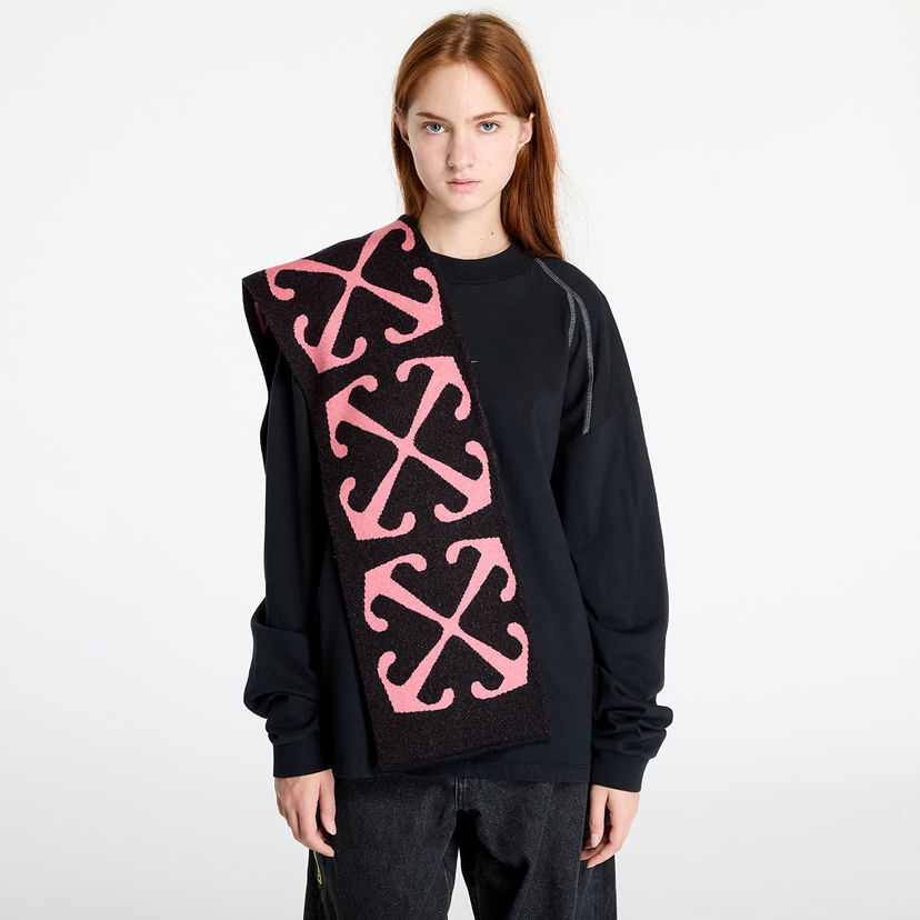 Šala Off-White Off-White Kids Arrow Diag Scarf Črna | OGMA001F24KNI0021030