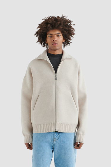 Pleteni pulover AXEL ARIGATO Core Zip-Up Sweater Siva | A2143002, 2