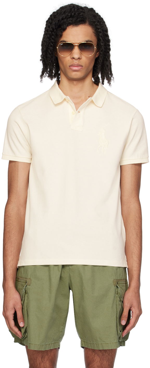 Polo majica Polo by Ralph Lauren Off-White Big Pony Polo Bela | 710938137004