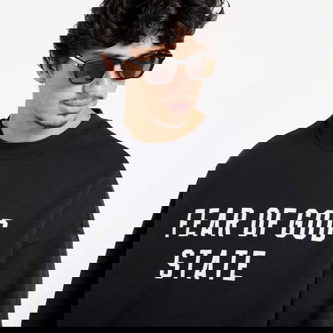 Pulover Fear of God Fear of God Essentials 90's Crewneck Sweatshirt Črna | 192SP256550F-861, 1