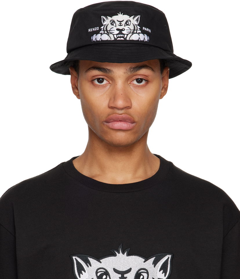 Klobuk KENZO Logo Graphic Bucket Hat Črna | FF58AC624F46