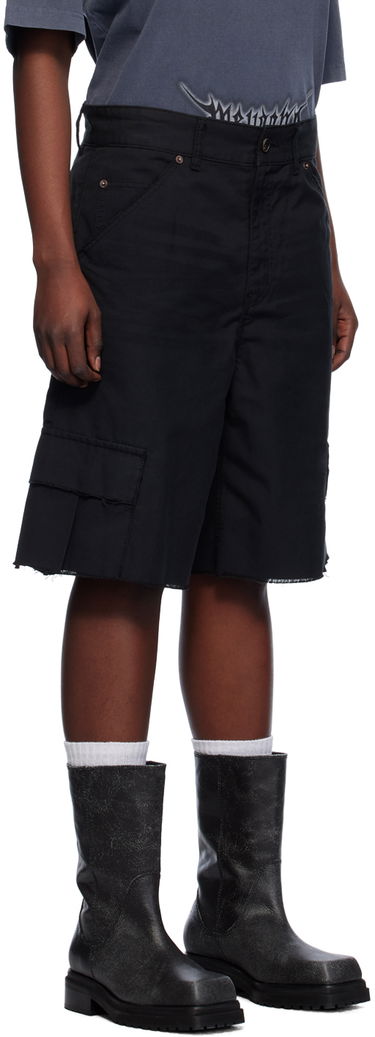 Kratke hlače We11done We11done Cropped Cargo Shorts Črna | WD-DP0-24-344-M-BK, 1