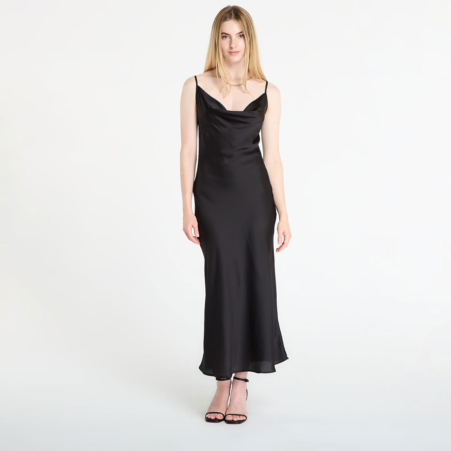 Obleke GUESS GUESS Akilina Cowl Neck Slip Dress Črna | W5GK85WH9C2-JBLK, 0