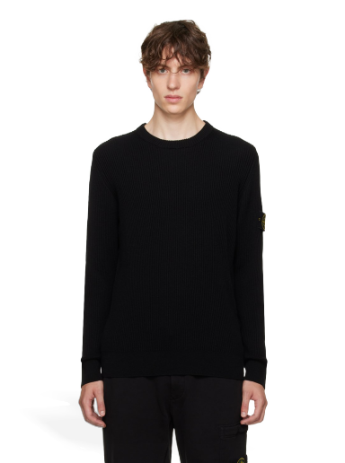 Pleteni pulover Stone Island Rib Črna | 7915553C2