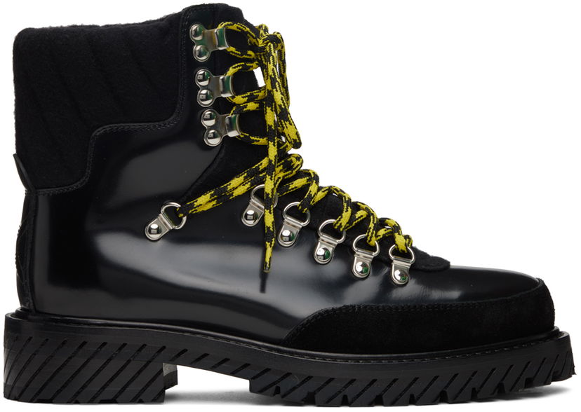 Superge in čevlji Off-White Gstaad Lace-Up Boots Črna | OMID028F23LEA0011010