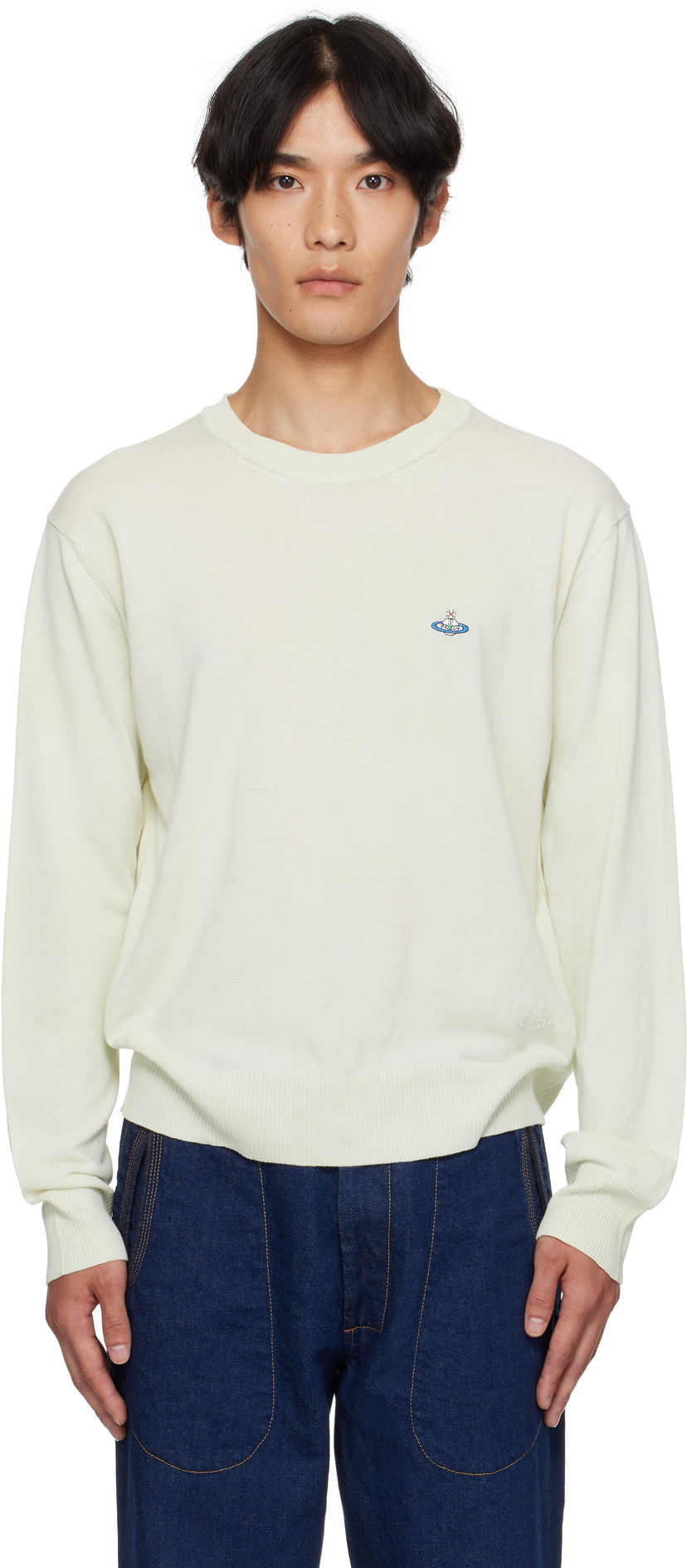 Pleteni pulover Vivienne Westwood Vivienne Westwood Alex Round Neck Sweater Zelena | 27010012-Y003K-