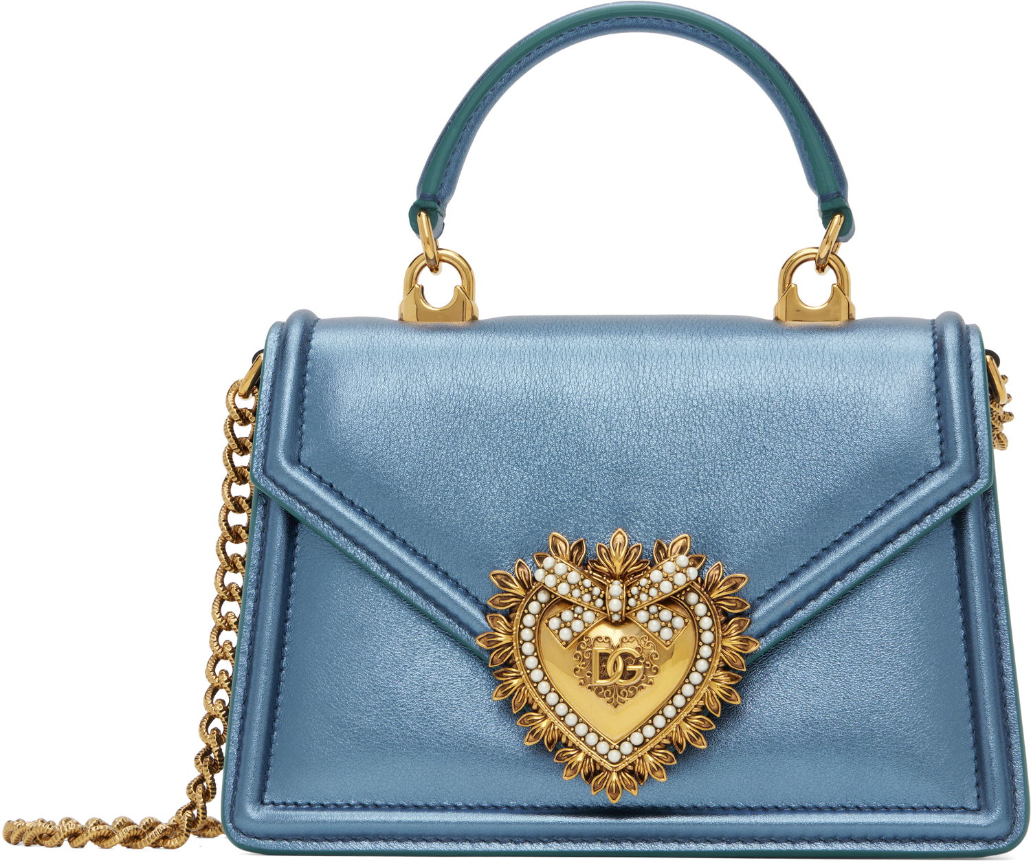 Torbica Dolce & Gabbana Devotion Small Top Handle Bag Modra | BB6711 AY812, 0