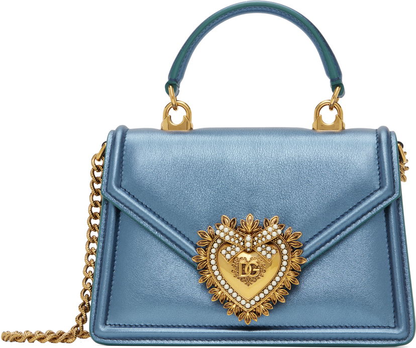 Torbica Dolce & Gabbana Devotion Small Top Handle Bag Modra | BB6711 AY812