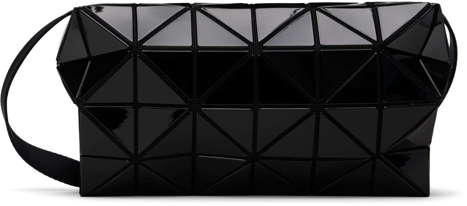 Torba za čez ramo BAO BAO ISSEY MIYAKE Glossy Triangular Panel Carton Shoulder Bag Črna | BB58AG422, 0