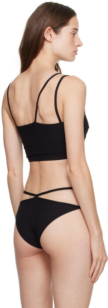 Modrček Baserange Asymmetrical Strap Bralette Črna | BRNI-RB-000, 2