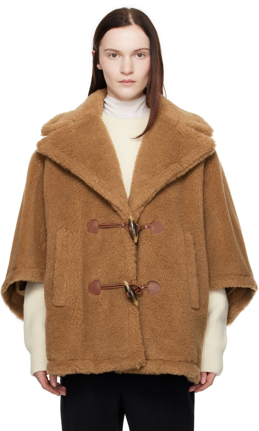 Plašči Max Mara Max Mara George Teddy Cape Rjava | 2424736052600 MM10739