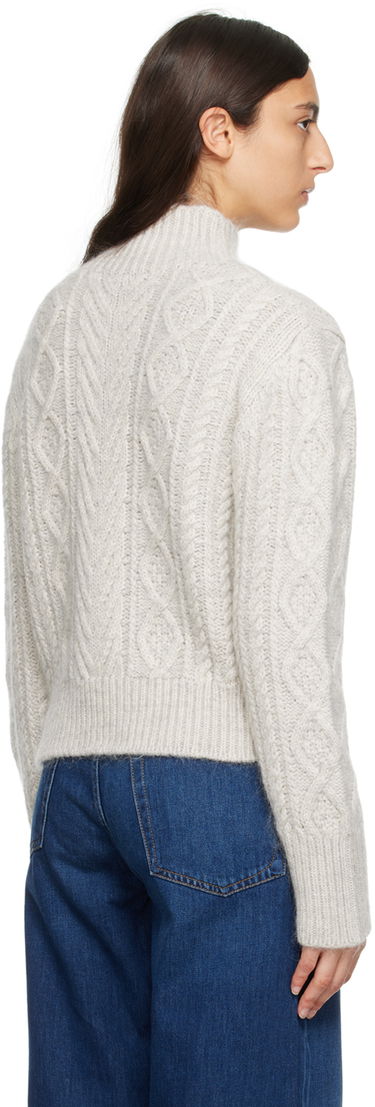 Pleteni pulover rag & bone Brody Cable Knit Sweater Siva | WAS23F036SL36, 2