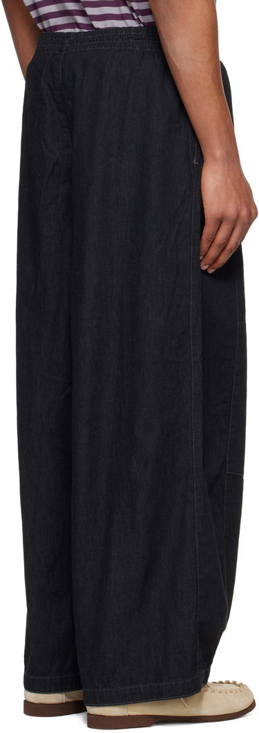 Hlače Needles NEEDLES H.D. Drawstring Wide-Leg Jeans Črna | QV156, 2