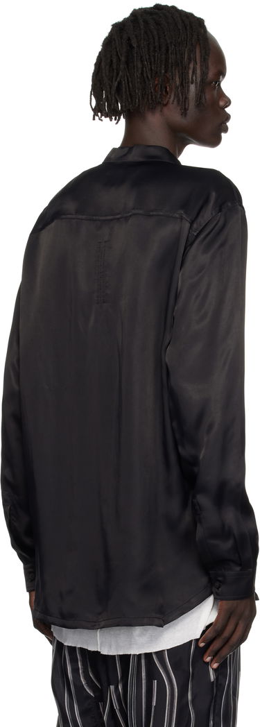 Srajce Rick Owens Rick Owens Concordians Island Satin Shirt Črna | RU02E1299 HSCH, 2