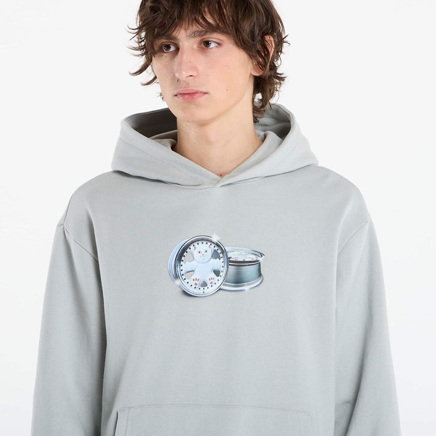 Pulover RIPNDIP RIPNDIP Nerm On Wheels Hoodie Siva | RNDFALL25112, 1