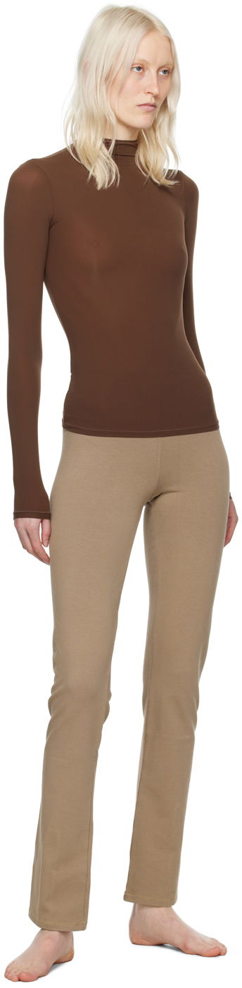 Pleteni pulover SKIMS SKIMS Fits Everybody Turtleneck Top Rjava | AP-TTN-1230, 3