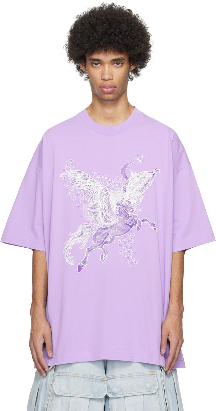 Majica VETEMENTS Flying Unicorn T-Shirt Lila | UE64TR755VV