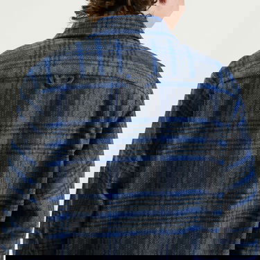 Srajce A.P.C. Bobby Check Wool Overshirt Modra | WOANY-H02884-PLA, 5
