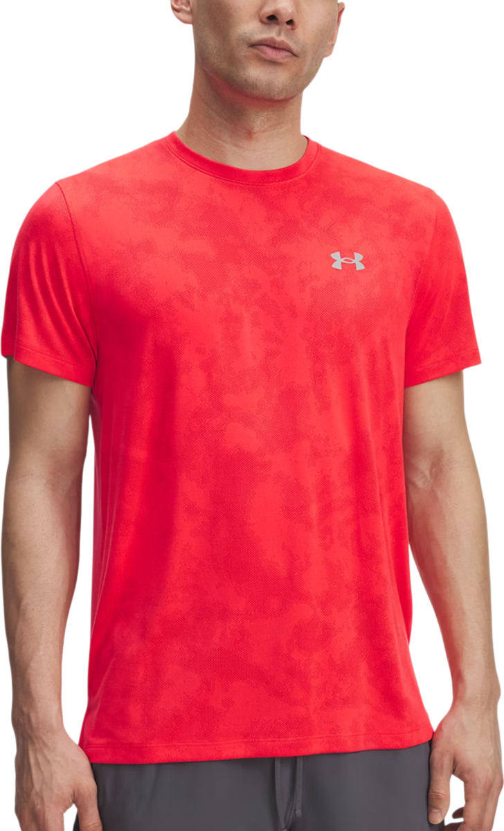 Majica Under Armour Under Armour UA Launch Camo Short Sleeve T-Shirt Rdeča | 6006098-713