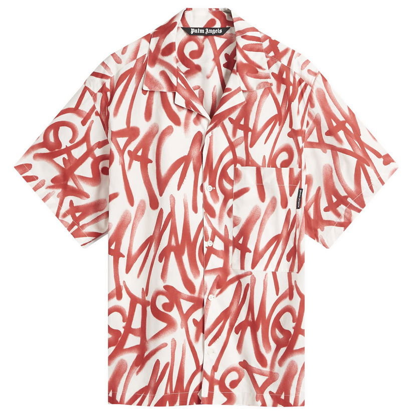 Srajce Palm Angels Palm Angels Graffiti Vacation Shirt Bela | PMGG00AS25FAB0030325