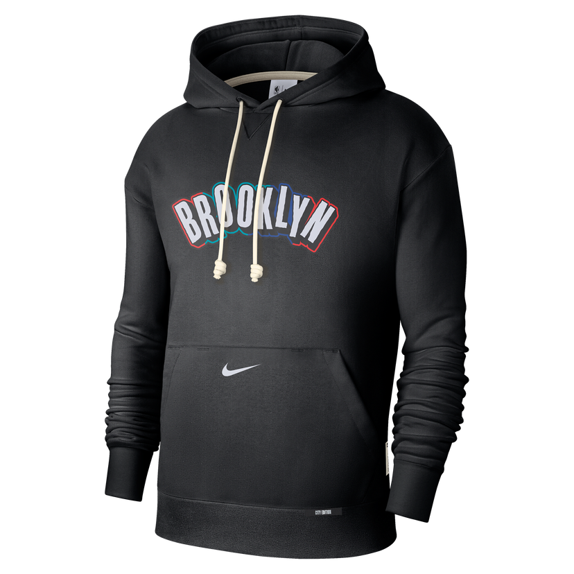 Pulover Nike Dri-FIT NBA Courtside Brooklyn Nets City Edition Hoodie Črna | FZ0475-010