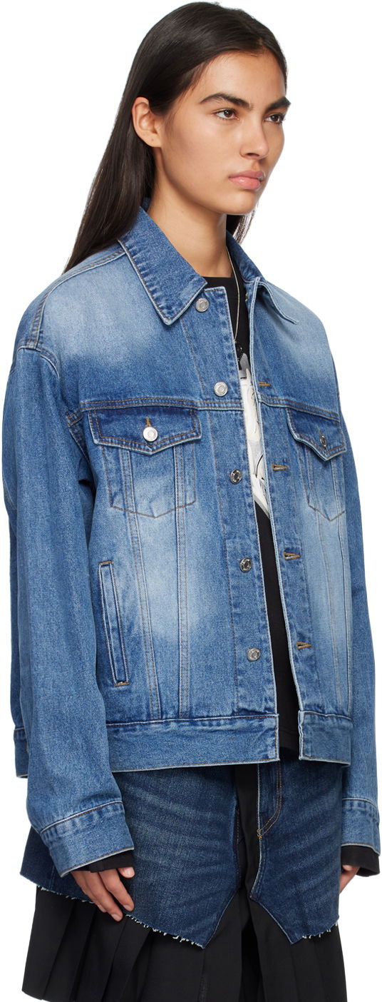 Jakna We11done Printed Denim Jacket Modra | WD-DJ1-23-915-U-BL, 1